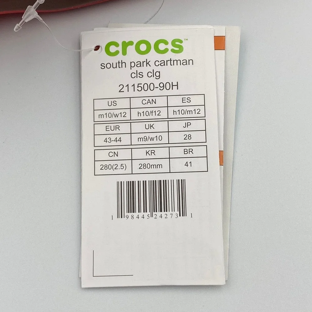 NEW Crocs x South Park Cartman Classic Clogs Adult Mens Size 10 Shoe 211500-90H